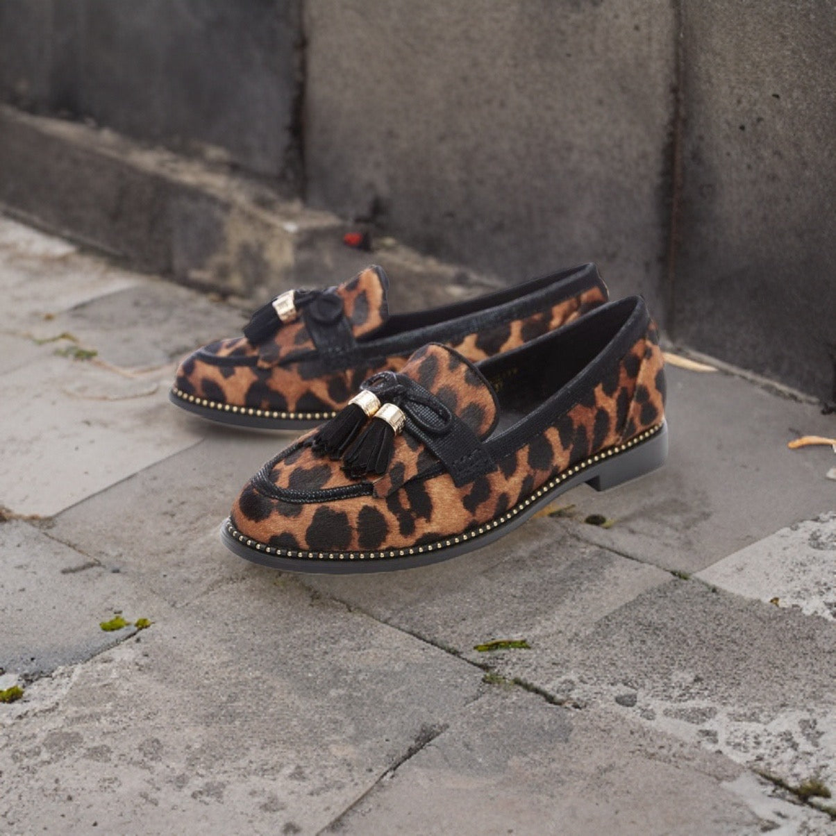 MODA IN PELLE KINSLEY LEOPARD PONY MOCCASIN Boutique By Eloise