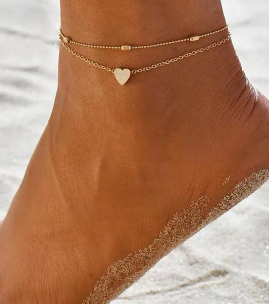HEART LAYER ANKLET